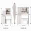 Meuble-lavabo de 37 po avec tabouret de chevet de taille moyenne 37 po + tabouret rembourré, grande commande tactile, interrupteur tricolore, miroir à luminosité réglable, rangement à grande capacité, convient aux espaces moyens