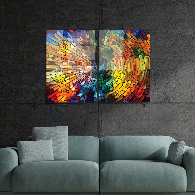 2 pièces, sans cadre, impression sur verre, L 12 po x H 18 po