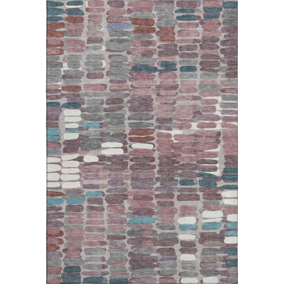 Premium Machine Washable Mayfield AMF2349 Abstract Rug