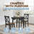  X-Back Farmhouse Wooden Kitchen Dining Chair in Black/Brown, Set of 4