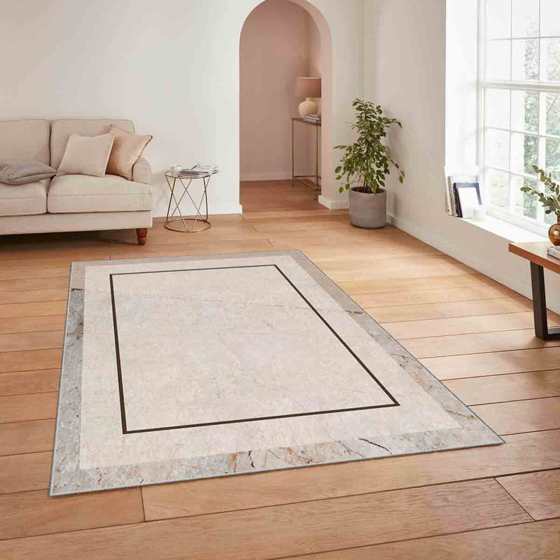 High-Quality Woven Carpet, 5.2 x 7.5 Feet, 100% Polyester, 740 g/m² | Non-Slip Felt Dot Underside, 0.16 in Pile Height | Machine Washable (30°C), Easy to Clean | Stylish Digital Print, Perfect for Living Room & Bedroom