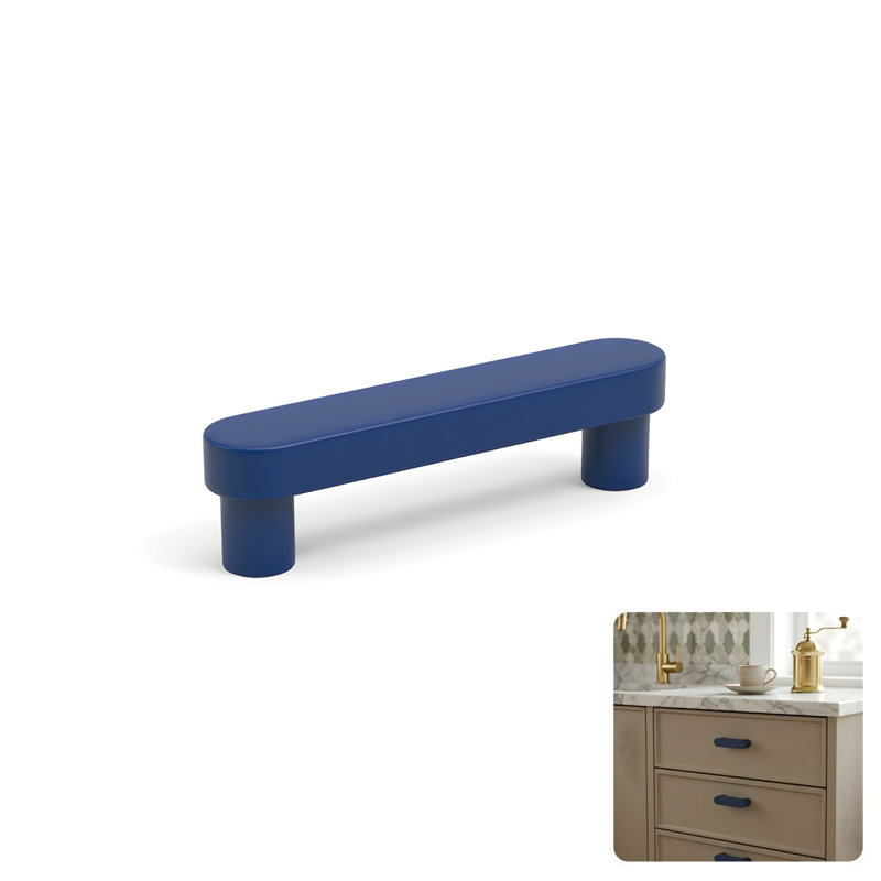 ROUS Hardware - Poignée d'armoire Mid-Century moderne, 2,5 po, polo (bleu marine) , 2.5", Polo (bleu marine)