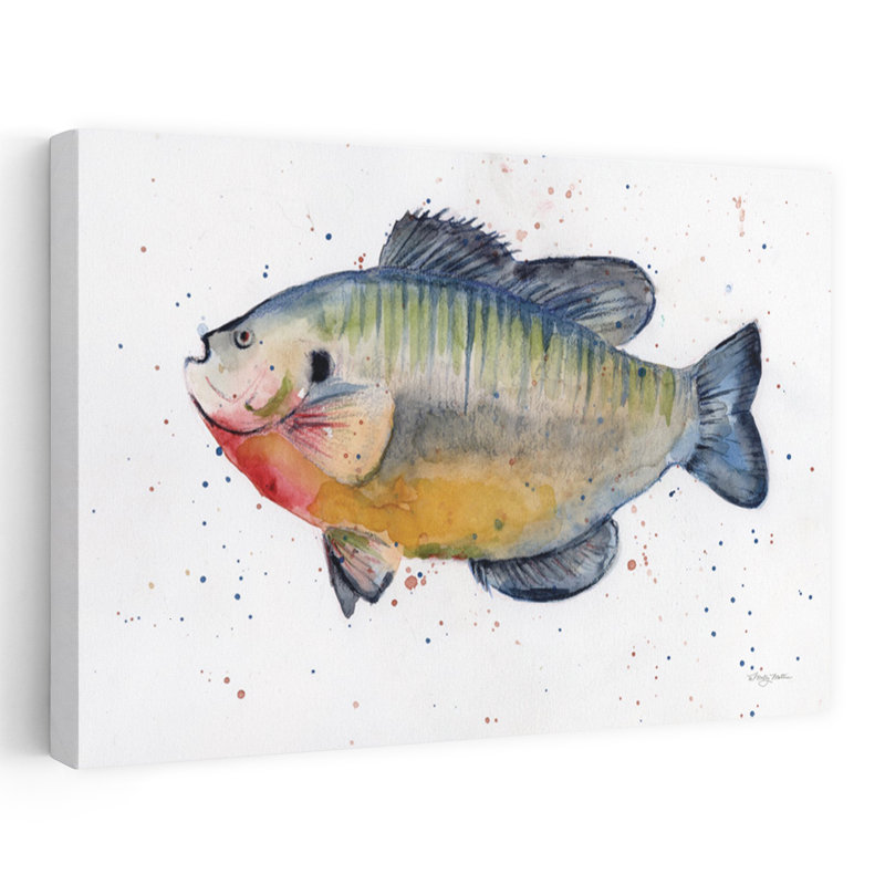 Poisson de mer d'eau douce, art côtier, H 32 po x l 48 po