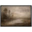«Warm Misty Riverbank with Trees in Soft Neutral Tones», reproduction d'art sur toile encadrée dans la chambre principale-2040782632-2040782633-2040782638