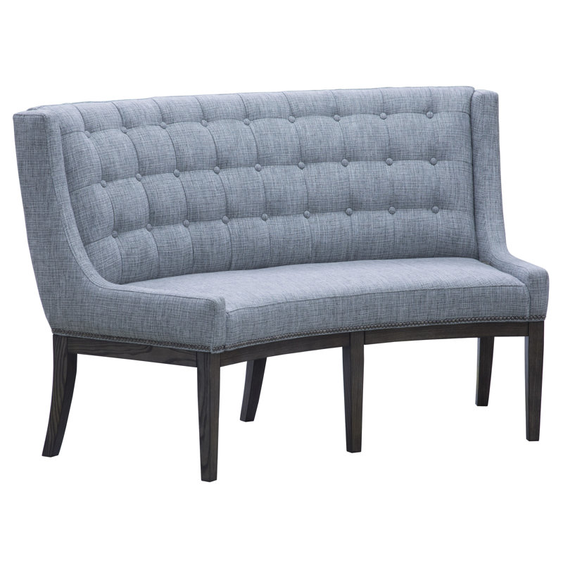Alton Upholstered Bench, Tuck Linen, Havana