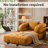 Convertible Corduroy Sleeper Sofa Bed, 3-Position (Sofa/Recliner/Bed) with High-Density Foam, No Assembly Required, Vacuum-Compressed for Easy Shipping-180154997