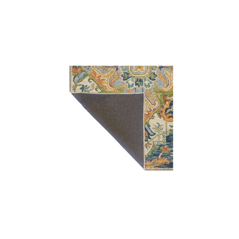 Tapis lavable à motif de losanges jaune, Square 3'3" Rug Pad Included