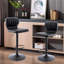Ensemble de 2 tabourets de bar, tabourets de bar pivotants en cuir d'unité centrale modernes, chaises de bar à hauteur de comptoir-2073413582