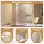 Porte de douche coulissante simple sans cadre 60 po x 72 po, verre trempé transparent, finition chromée, poignée en acier inoxydable | Idée de cadeau-122611911