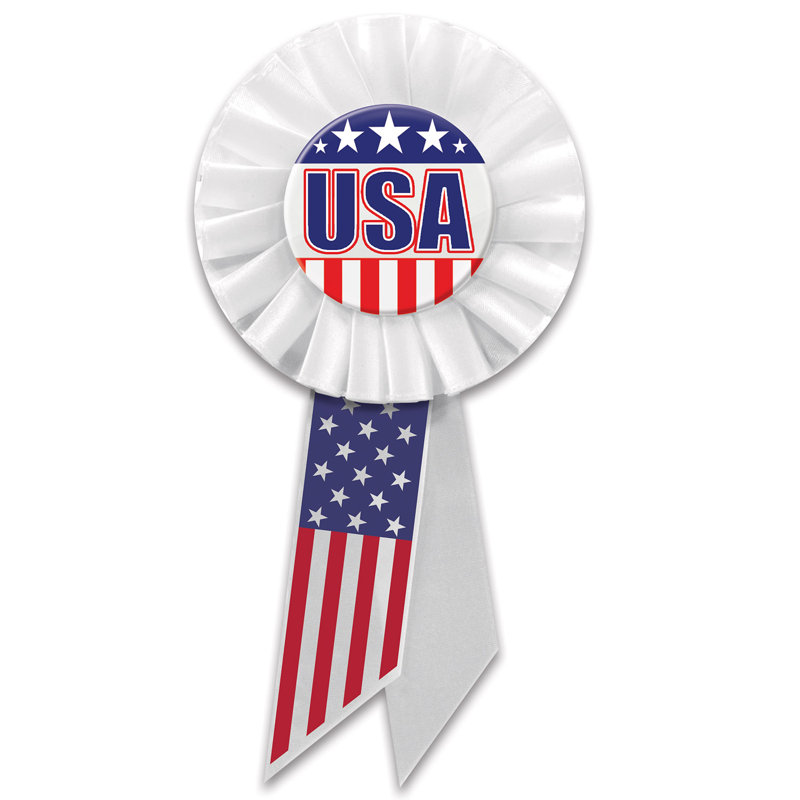 Rosette USA - 3¼ po x 6,5 po - paquet de 6
