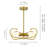 Raventon Home 4-Light Industrial Brass Pendant Light
