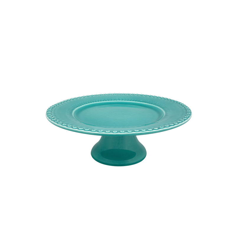 Fantasy Ceramic Cake Stand, Aqua Green