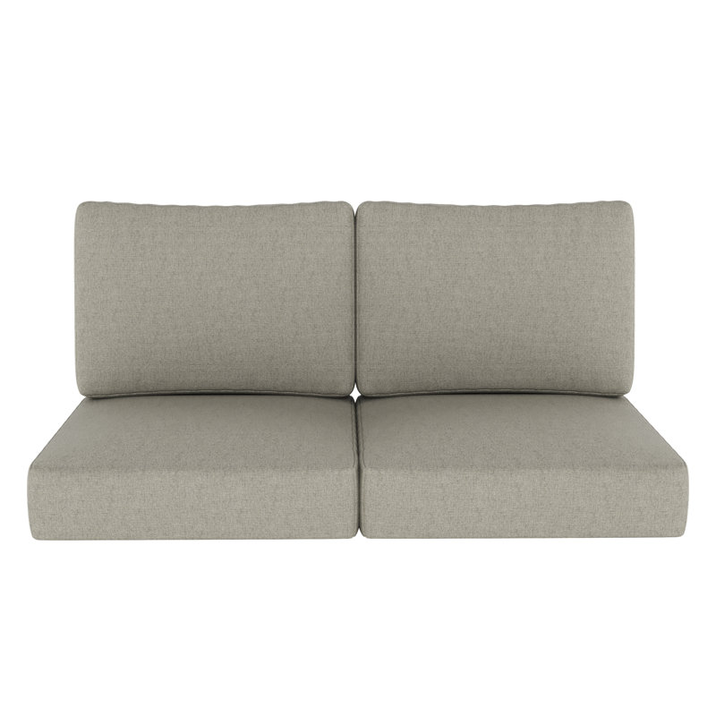 Sunbrella® Outdoor Loveseat Seat / Back Cushion, Spectrum Dove Sunbrella® Plainweave