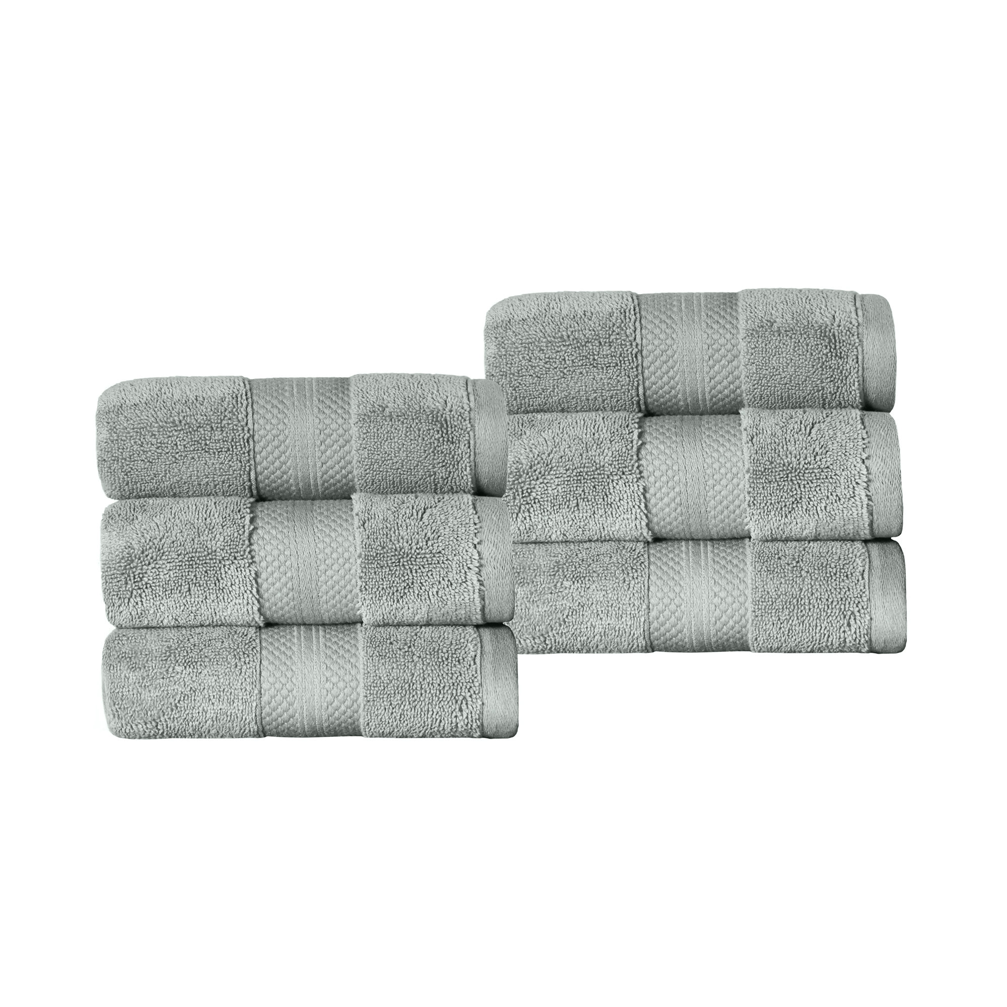 Finnian Ultra-Plush Heavyweight, 100% Turkish Towel Collection, Olive Green, Hand Towels - 6 Pack