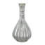 Vase en verre décoratif à fleurs avec rayures verticales - ensemble de 2 - 5 "de diamètre x 10" - argent antique