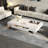 Simple rectangular rock slab floating coffee table-104732910