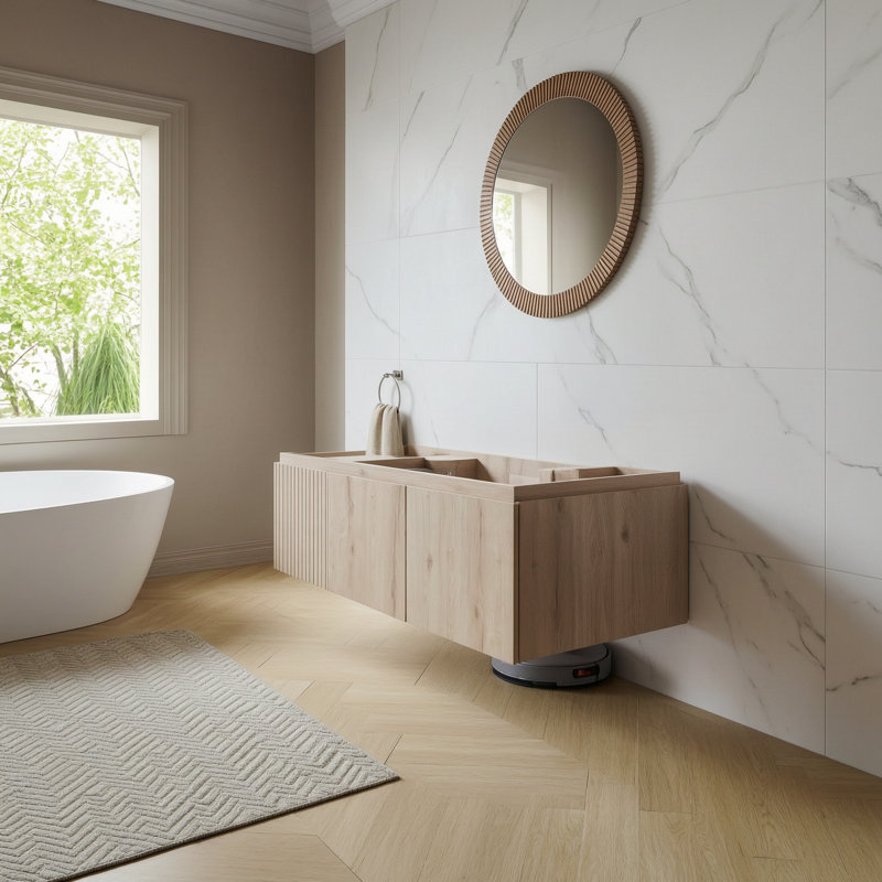 48" Wall Mounted Single Bathroom Vanity Base Only