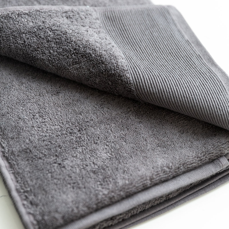Ensemble de serviettes de bain 100% coton 2 pièces Harbison, Gris