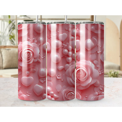 Choose Handmade Tumblers 591 mL Vacuum Insulated Stainless Steel (18/8) Travel Tumbler with Straw