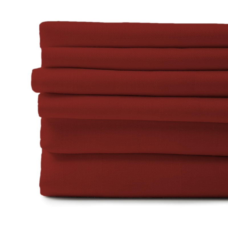 Ensemble de draps en micro-fibre, Bourgogne, Très grand