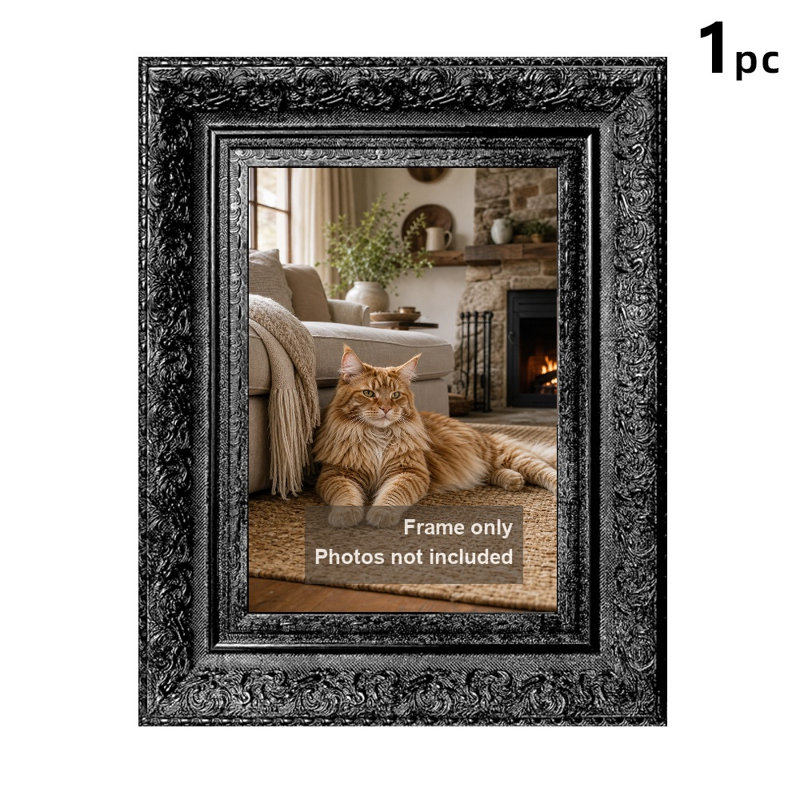 Cadre photo noir 1 PC 11 "x 14" raffiné avec décoration murale, Black, 1, 11" W x 14" H