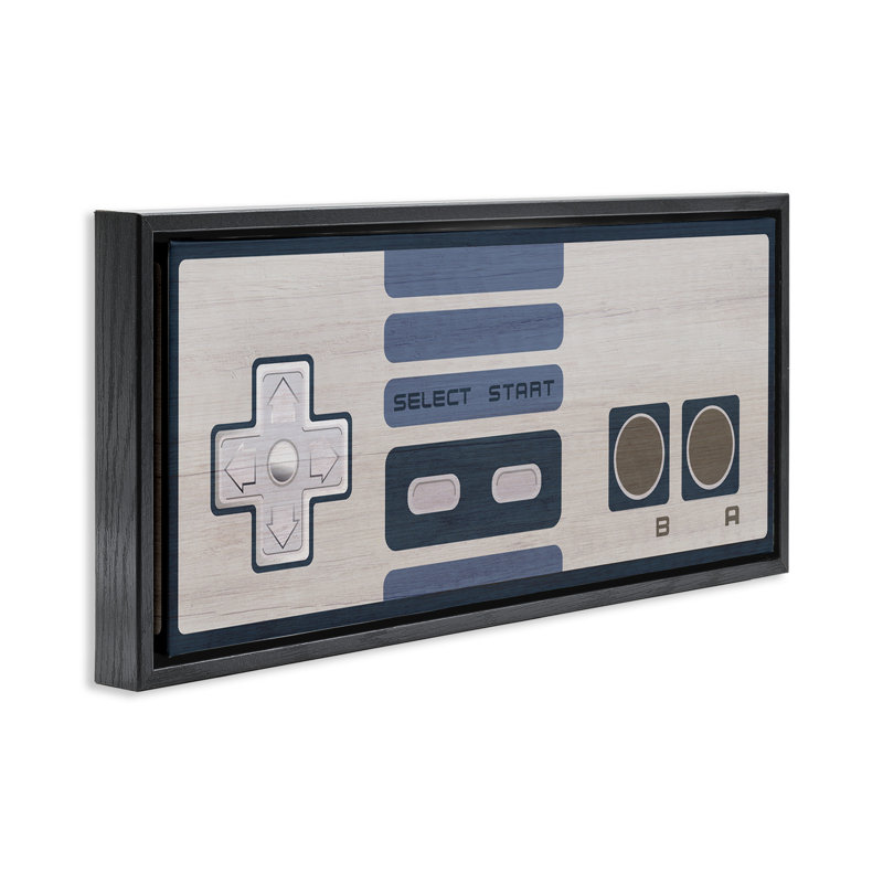 Système de jeu vidéo rétro, H 11 po x l 25 po, Cadre flottant noir de jais