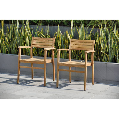 Chaise d'extérieur 100% teck certifiée FSC Rafael