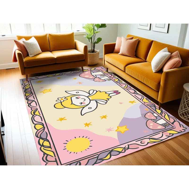 Tapis fantaisie East Urban Home, Rectangle de 5 pi x 8 pi