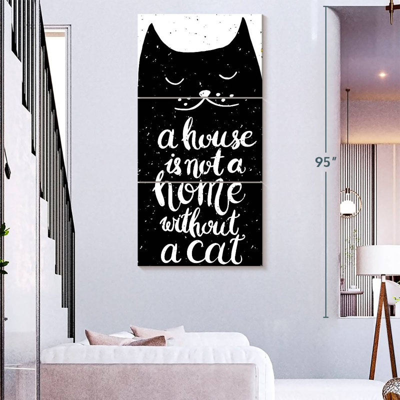 Cat Lovers Typography, 80" H x 39" W
