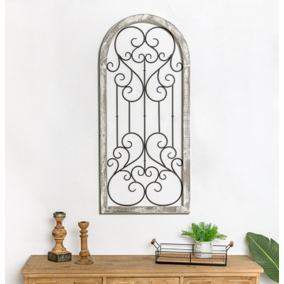 Arched Solid Wood Handmade Farmhouse Plants & Flowers Wall Decor