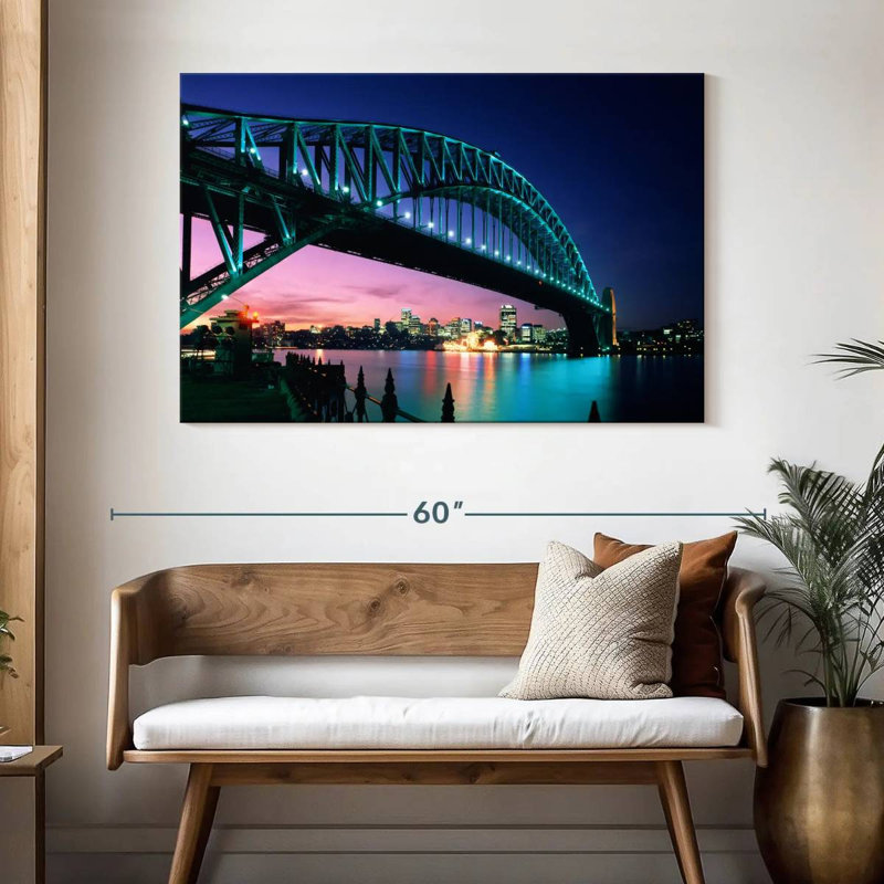 Ravi Sydney Harbour Bridge de nuit, H 32 po x l 48 po