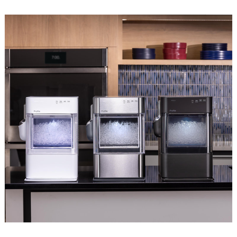 GE-Profile-Opal-2-0-Ultra-Nugget-Ice-Maker-with-Scale-Inhibiting-Filter-XPIO23SWBB, Black