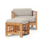Summer Set Outdoor Teak Ottoman with Sunbrella Cushion-1812008866