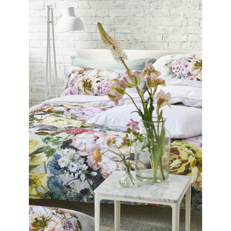 Designers Guild Grandiflora Rose 250 Thread Count Bedset, Single Bed (135 x 200 cm)
