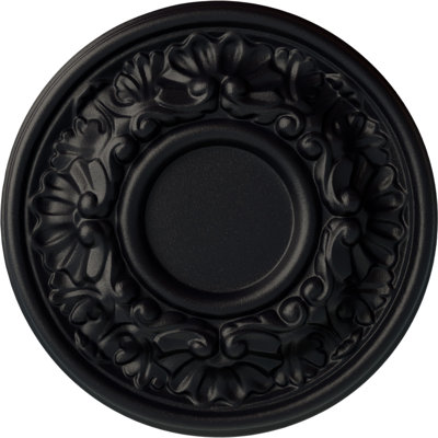 Endurathane Odessa Ceiling Medallion, 7 1/2"OD x 1 1/8"P (Fits Canopies up to 2 1/2"), Hand-Painted Steel Gray Finish