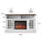  Kehaulani Traditional 58" Rustic TV Stand with 23" Electric Fireplace Heater with Sound, Media Entertainment Center Console Table for TV up to 65"-608947369