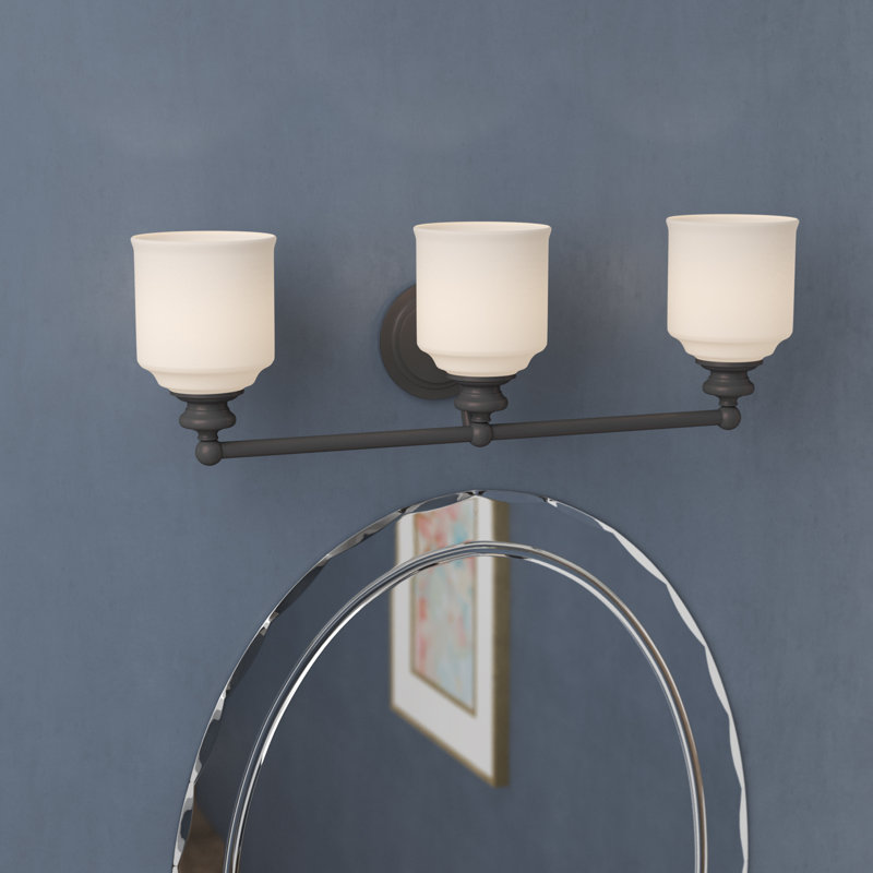 Luminaire pour meuble-lavabo de salle de bain 3 lumières Savoy House Melrose, Bronze