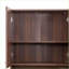 Armoire-penderie, panneau de fibres à densité moyenne en mélamine noyer moderne | 6 portes, 1 tiroir, 1 tablette | L 39,4 po x P 15,4 po x H 70,9 po