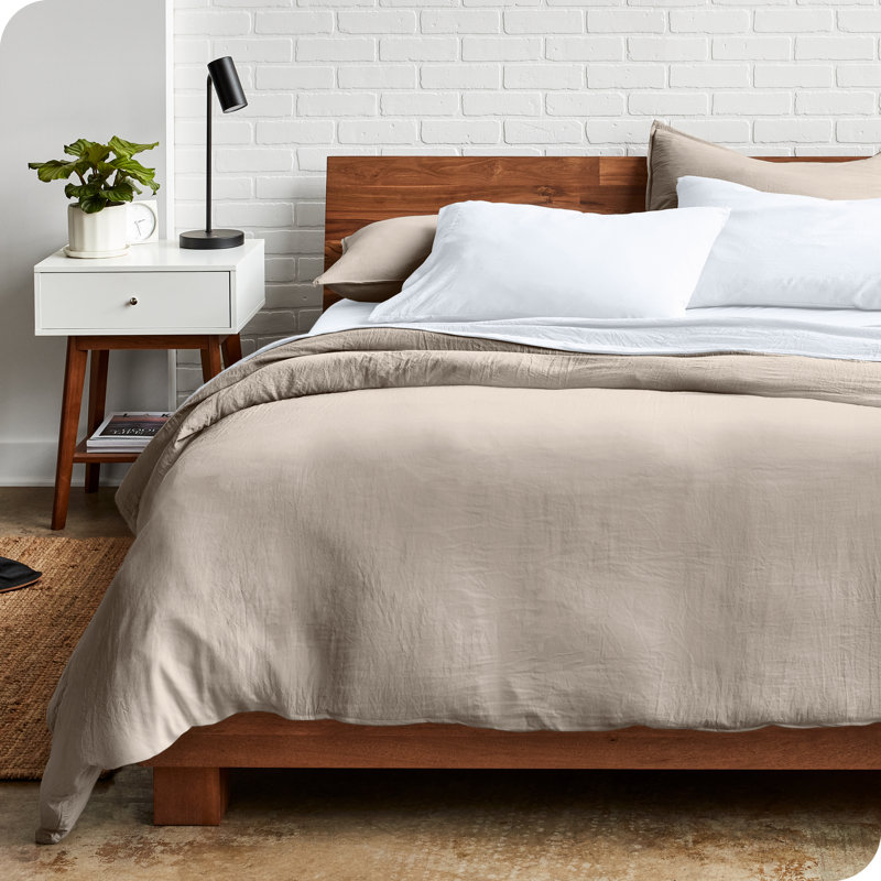 Washed Microfiber Duvet Cover Set, Pebble Beach, Twin/Twin XL Duvet Cover + 1 Standard Shams