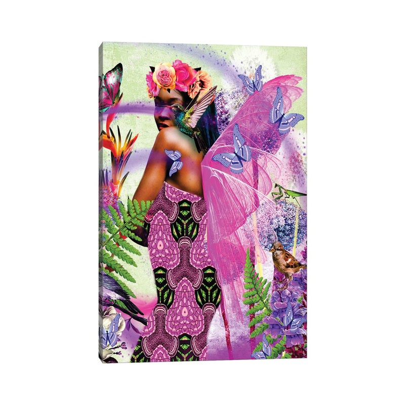Beautiful Wings Pink by Yvonne Coleman Burney - Wrapped Canvas Gallery-Wrapped Canvas Giclée, 20.32 cm H x 30.48 cm W