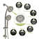 Multi Function Dual Shower Head - Shower System With 4.7" Rain Showerhead, 7-Function Hand Shower, Adjustable Slide Bar,Chrome