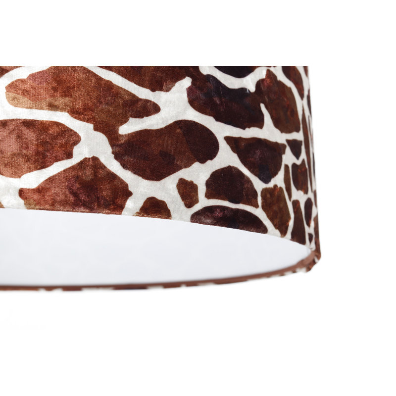 Shawntella 1 - Light Brown Drum Pendant, 102cm H x 20cm W x 40cm D