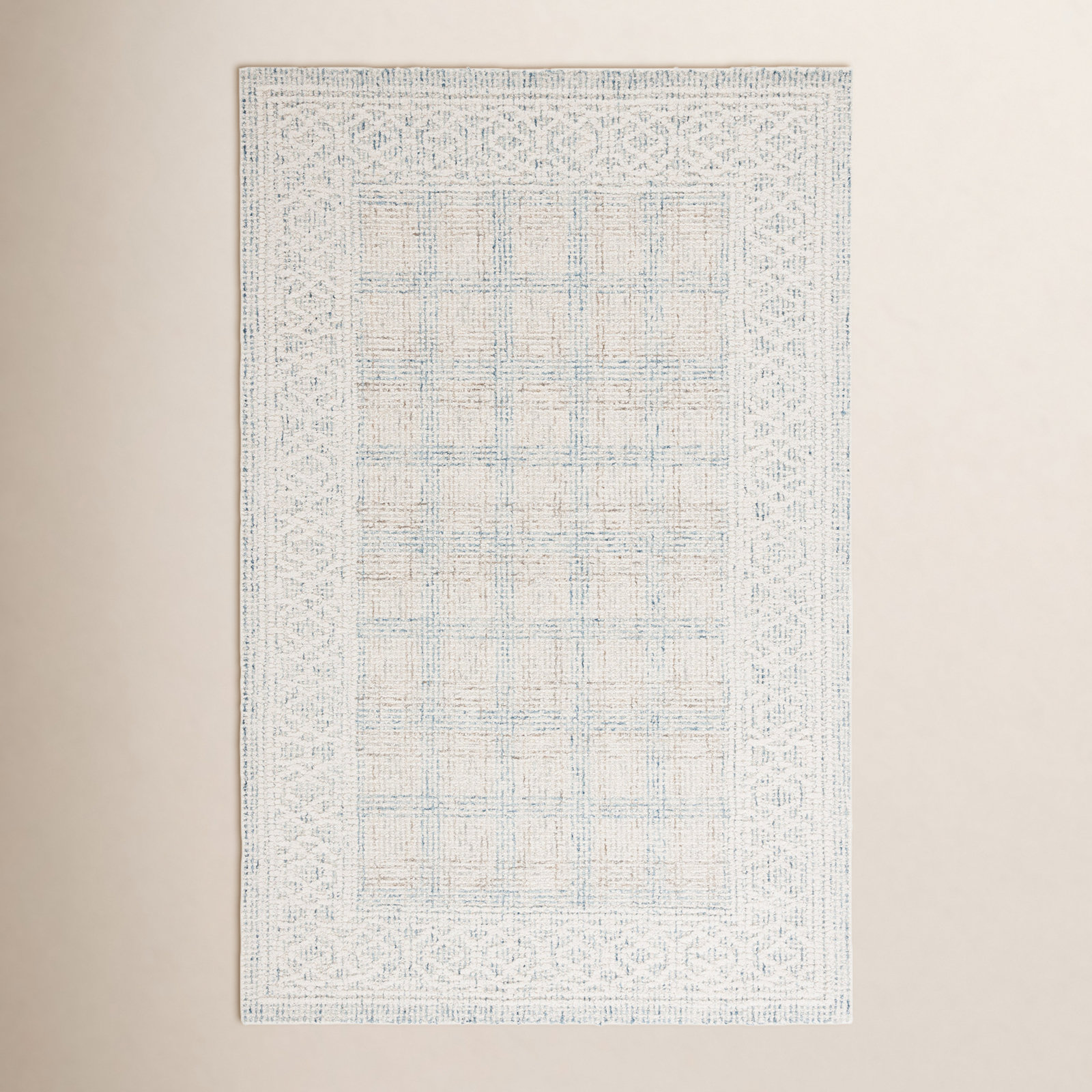 Hand-Tufted Geometric Wool Rug, Rectangle 3' x 5'