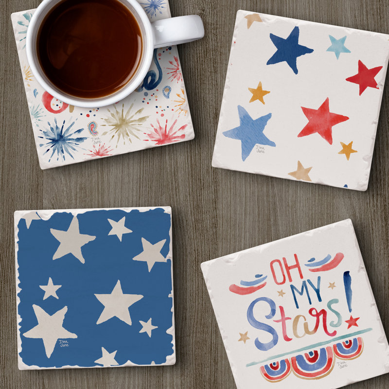Ensemble de 4 sous-verres Oh My Stars