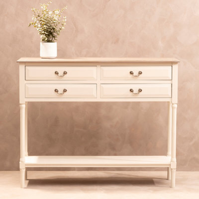Ramey 113cm Solid Wood Top Console Table