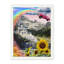 «Comic Book Flying Car Castle Flower» sur papier-98266459