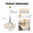 4-Head + 12 Glass Ball Chandelier 23.6'' (E26 Bulbs Included)