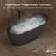 Baignoire de trempage autoportante en acrylique noire 51 "x 27,5" avec trop-plein et bonde escamotable pour salle de bain MonBlari-124541414-124541415
