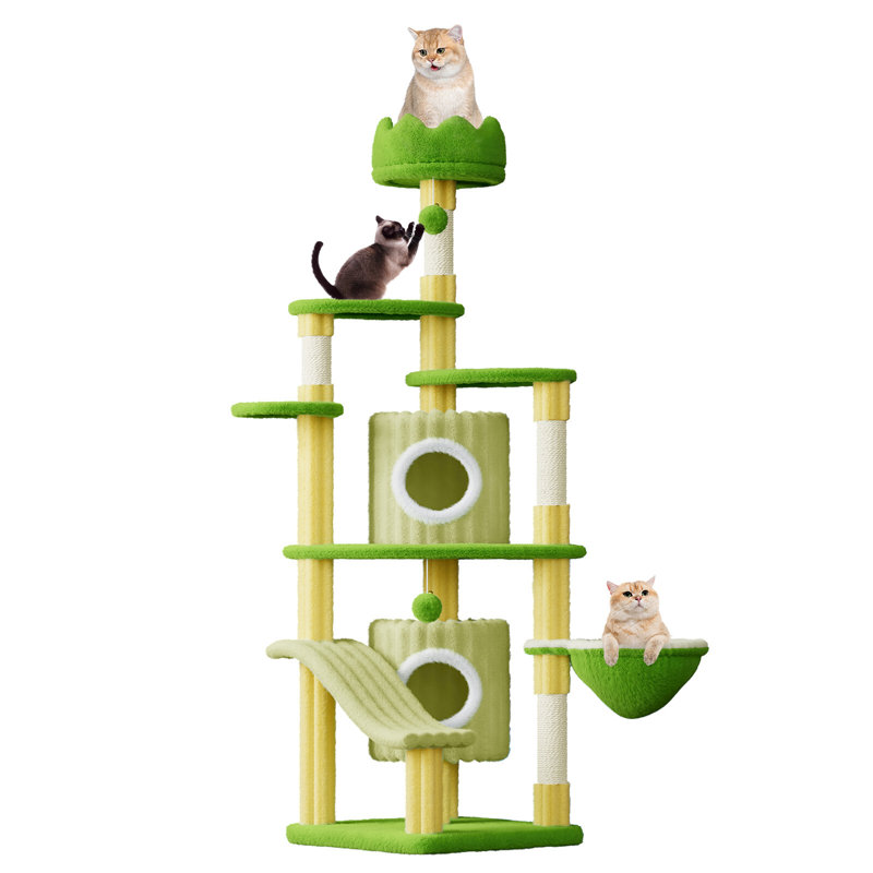 Amadahy 162cm H Cat Tree, Green