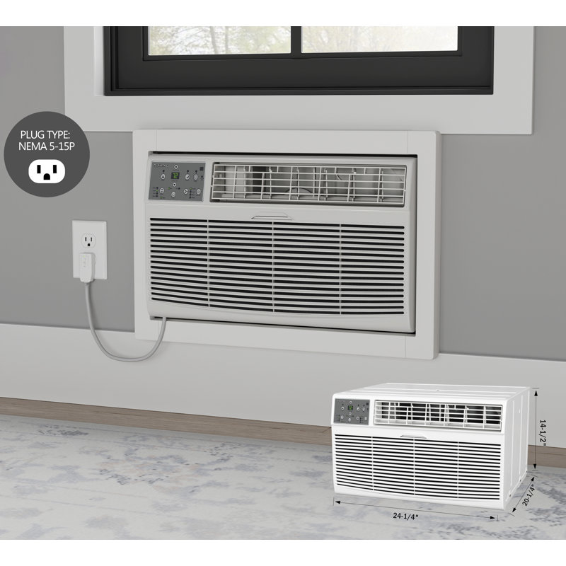 Durastar 8,000 BTU 115V Through the Wall Air Conditioner with 4200 BTU Supplemental Heating and Remote Control